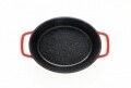 Cratita ovala cu capac Home Chef, Heinner, 3.5 l, aluminiu turnat, negru/rosu