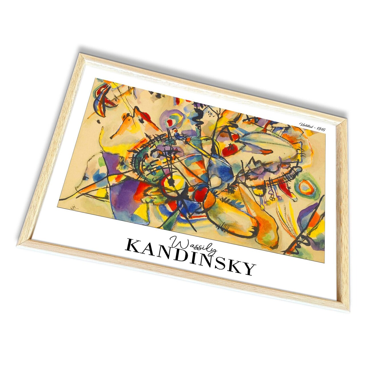 Tablou decorativ, 4262AHSKANDINSKY-025, Fundal: 100% MDF (Grosime: 2,7 mm), Multicolor - view 4