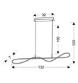 Lustra Mykonos, Candellux, 132 x 120 cm, 1 x LED, 24W, crom