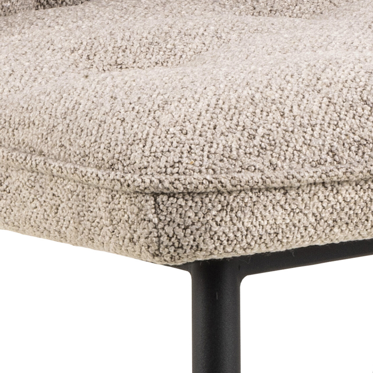 Scaun Brooke, Actona, 50x55x84 cm, tesatura Boucle/otel, bej - view 2