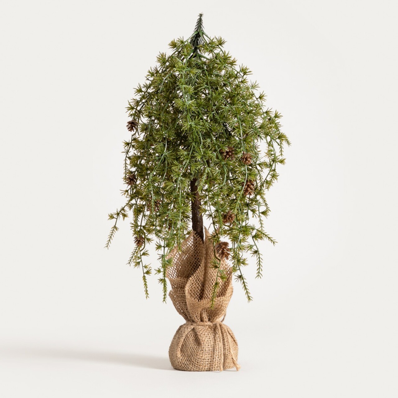 Brad artificial Larix, Homla, 50 cm, plastic, verde/bej