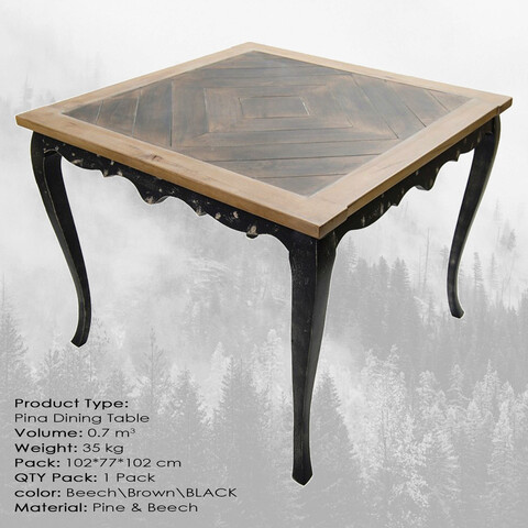 Masa, Massive Design, Pina Large, 100x75x100 cm, Fag / Maro / Negru Massive Design