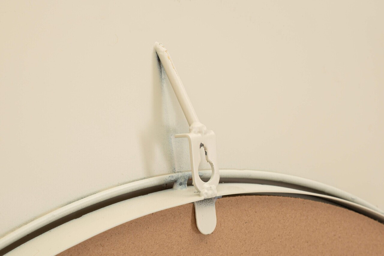 Oglinda de perete, Romantic Round, Mauro Ferretti, fier/MDF, 95x95 cm, crem/gri — imaginea 4