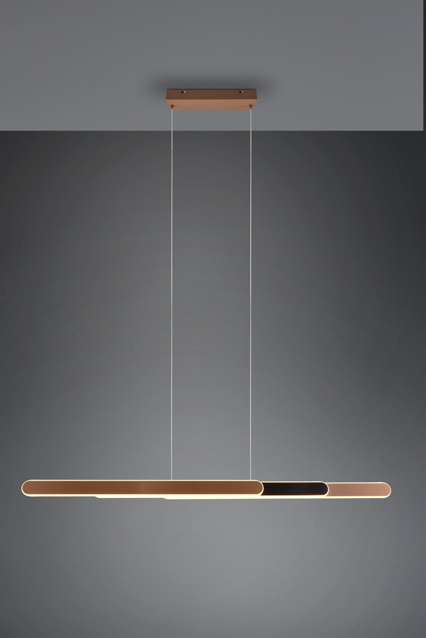 Lustra Helios, TRIO, 130x150 cm, 48W, 1x SMD, metal, maro - view 2