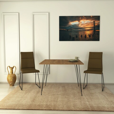 Masa, comforty, sandalf square, 90x75x90 cm, stejar caucazian