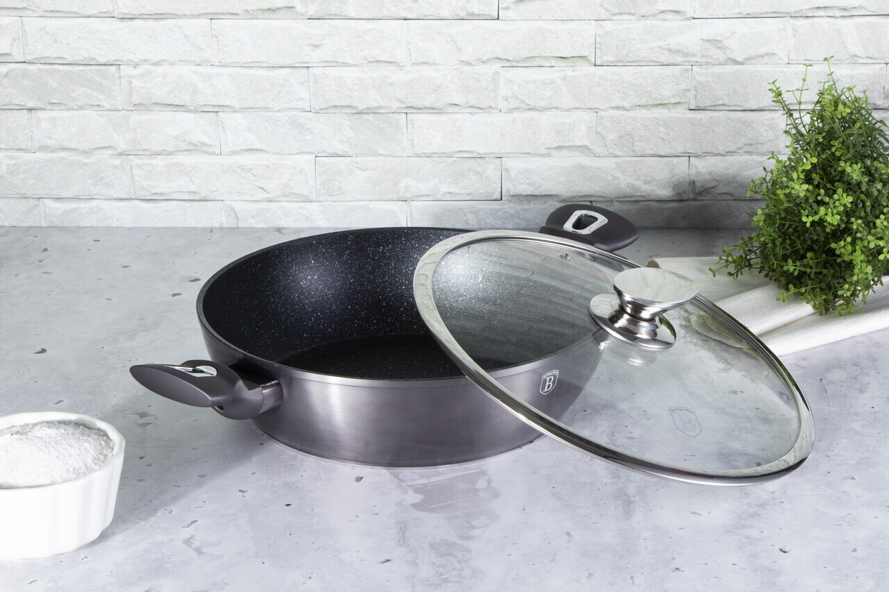 Oala cu capac Berlinger Haus, Carbon Pro, 28 cm, 3.8 L, aluminiu forjat, gri inchis - view 6