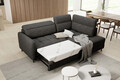 Coltar extensibil dreapta 3 locuri ELTAP, RT-05RAQ, Barea, 208x160x100 cm, lemn/poliester, gri inchis