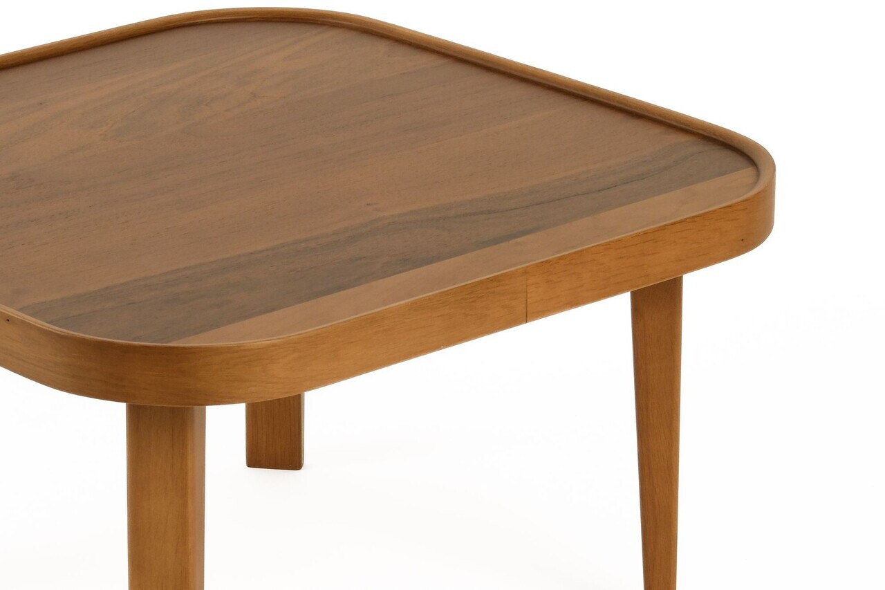 Masuta de cafea, Hanah Home, Hera 60, 60x35x60 cm, LEMN MASIV DE FAG, Maro — imaginea 3