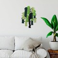 Decoratiune de perete, Treemac, Macrame, Metal, Verde / Verde închis / Mentă / Negru