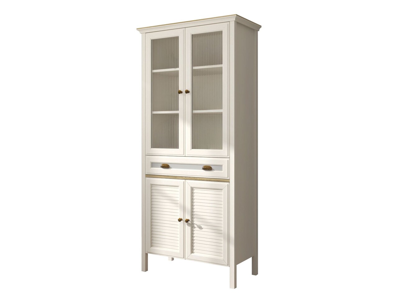 Dulap multifunctional, Hanah Home, FRN-21020, 88.4x194x44.2 cm, PAL, Crem / Stejar / Gri