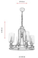 Lustra, Avonni, 683AVN1114, Metal, Maro antichizat