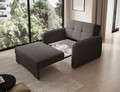 Canapea extensibila 1 loc, ELTAP, Laine, 102x109x84 cm, lemn/poliester, gri inchis