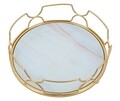Tava pentru servire Glamy Circle, Mauro Ferretti, Ø 28X8.5 cm, fier, auriu