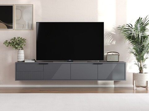 Comoda TV, Odessa, Parla, 180x30x30 cm, PAL, Antracit