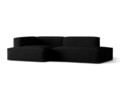 Coltar modular stanga 4 locuri, Nuria-88, Micadoni Home, 312x147x72 cm, catifea, negru