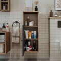 Dulap de baie, Hanah Home, 2467, 35x90x30 cm, MDF, Pin Atlantic / Antracit