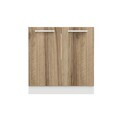 Dulap pentru bucatarie, Hanah Home, Minar, 80x87x58 cm, Alb / Dore