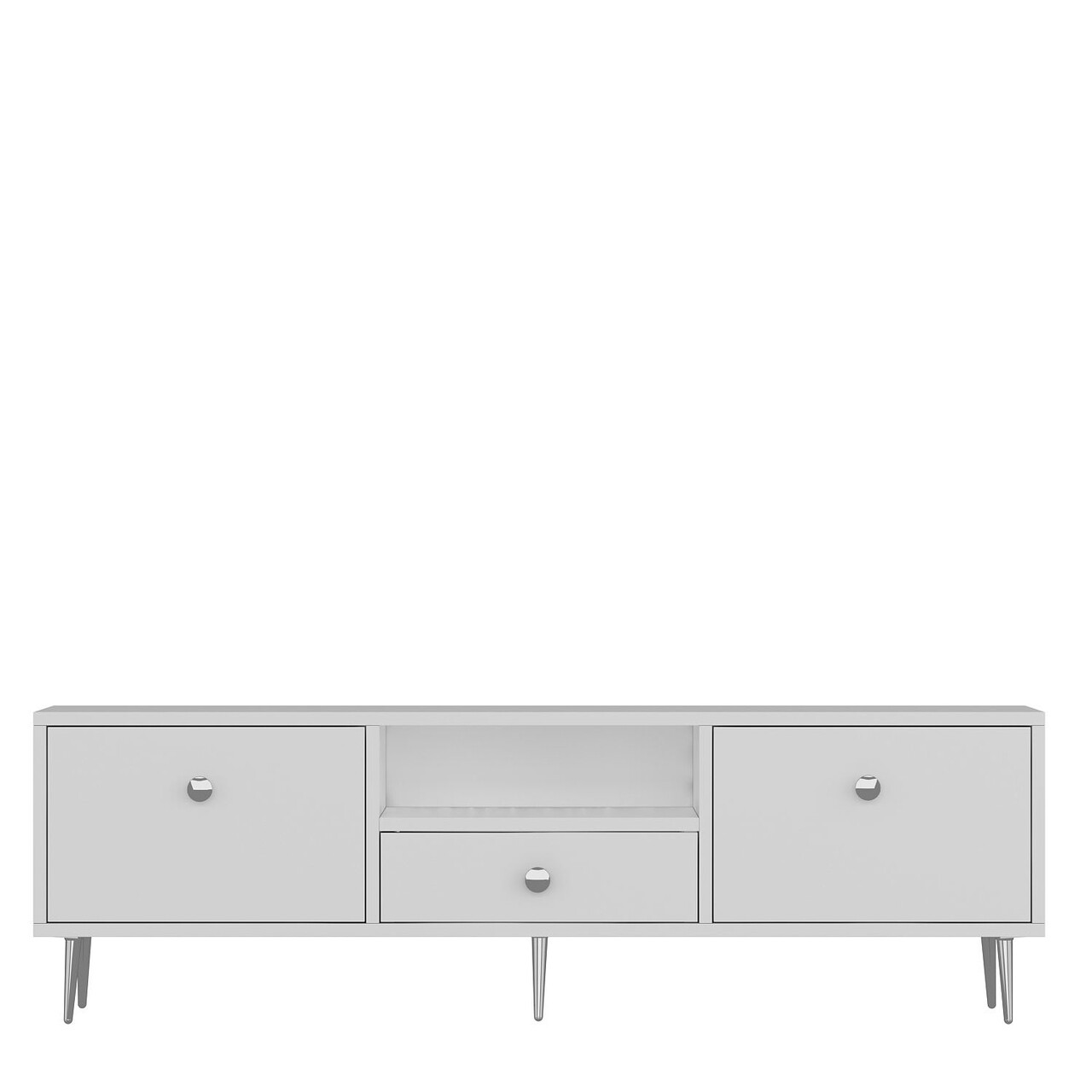 Comoda TV, Hanah Home, 1307-DROP-1, 140x45x30 cm, PAL , Alb / Argintiu - view 3
