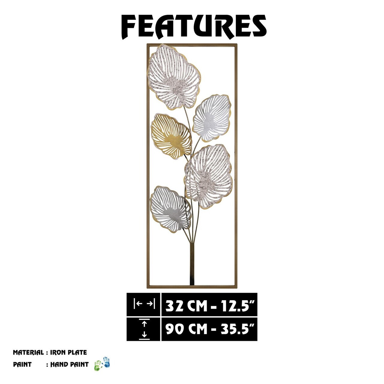 Decoratiune de perete, Umut, Metal, Grosime: 0,6 mm, Multicolor — imaginea 8
