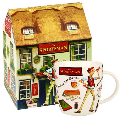 Cana in cutie cadou, the sportsman, churchill, portelan fine china, 400 ml