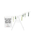 Uscator de rufe, Brabantia, Hangon Fresh, 25 m capacitate de uscare, otel, alb