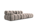 Canapea modulara 4 locuri cotiera dreapta, Bellis-51, Micadoni Home, 282x94x70 cm, catifea, cappuccino