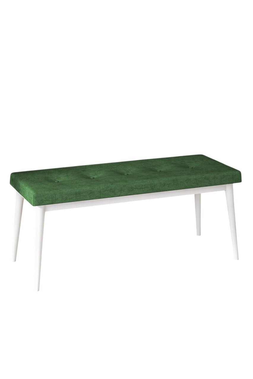 Banca, Hanah Home, Pera Bench, Verde kaki / Alb — imaginea 2
