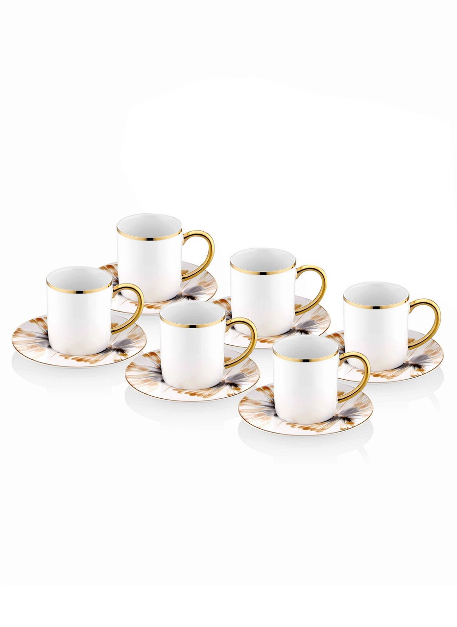 Set cesti de cafea, Mia, 742TMA7565, Sticla, Multicolor