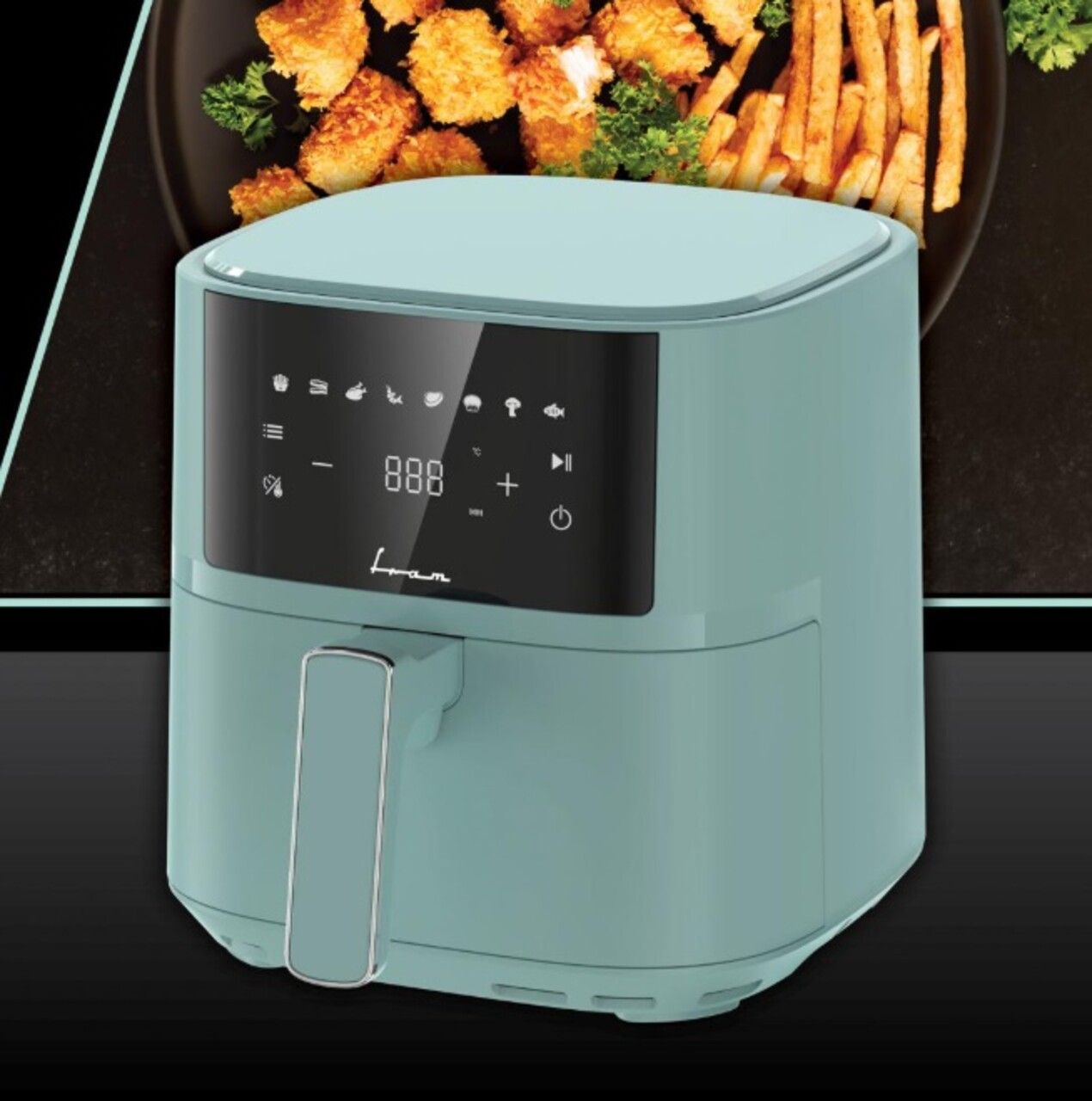 Friteuza Fram, 1700W, 5.7L, verde