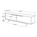 Comoda TV, Locelso, On1-S, 160x45.1x35.5 cm, PAL, Maro