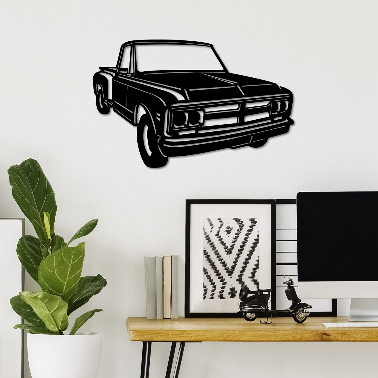 Decoratiune de perete, GMC C/K 1967, Dimensiune: 60 x 39 cm , Negru — imaginea 2