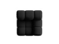 Modul dreapta pentru canapea, 1 loc, Bellis-51, Micadoni Home, 94x94x70 cm, catifea, negru