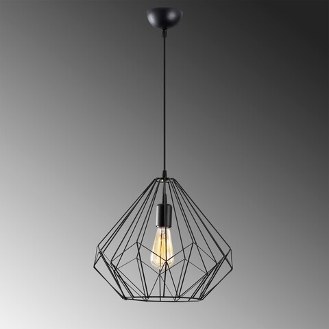 Lustra, diamond - 703-s, sheen, 37 x 129 cm, 1 x e27, 40w, negru