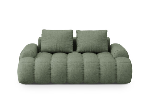 Canapea 2 locuri, Linz, Cosmopolitan Design, 175x100x84 cm, tesatura structurata, verde oliv inchis