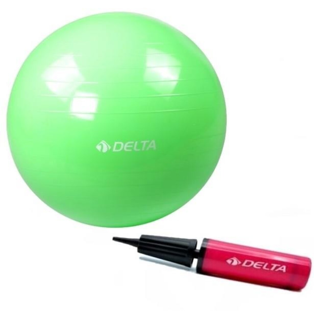 Set minge de pilates si pompa 267DLT1232, Delta, Ø65 cm, PVC, verde