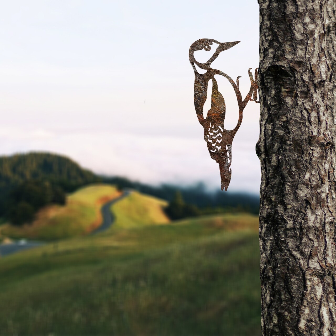 Obiect decorativ de grădină, Bird On The Branch 01, 18x30 cm, Maro - view 3
