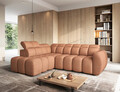 Coltar extensibil stanga 4 locuri ELTAP, LT-24XIL, Falconn, 258x208x107 cm, lemn/poliester, portocaliu