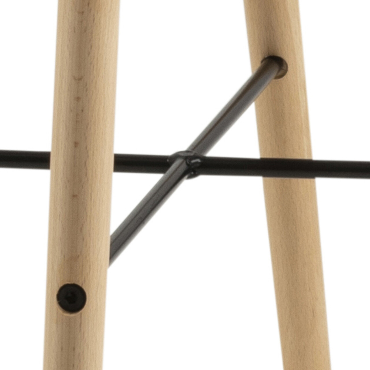 Scaun Luna, Actona, 52x51.5x80.5 cm, piele ecologica/lemn de fag, alb - view 3