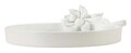 Tava decorativa Magnolia, Mauro Ferretti, 24x21x6 cm, polirasina, alb