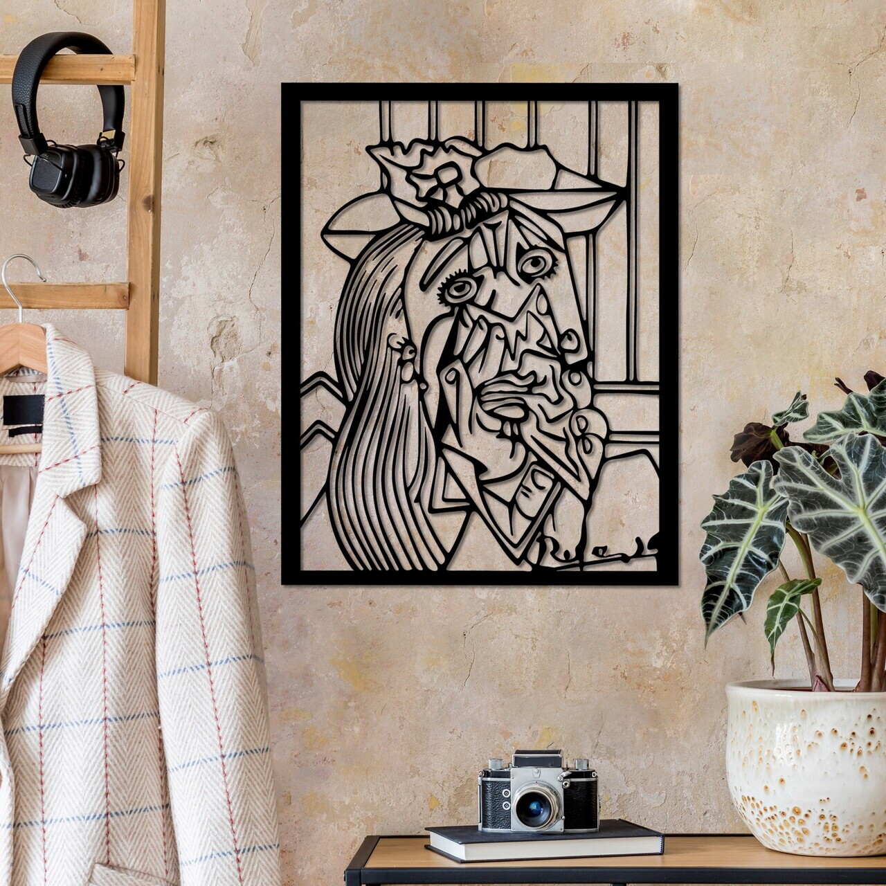 Decoratiune de perete, Pıcassso 2, Dimensiuni: 44 x 56 cm, Negru — imaginea 2