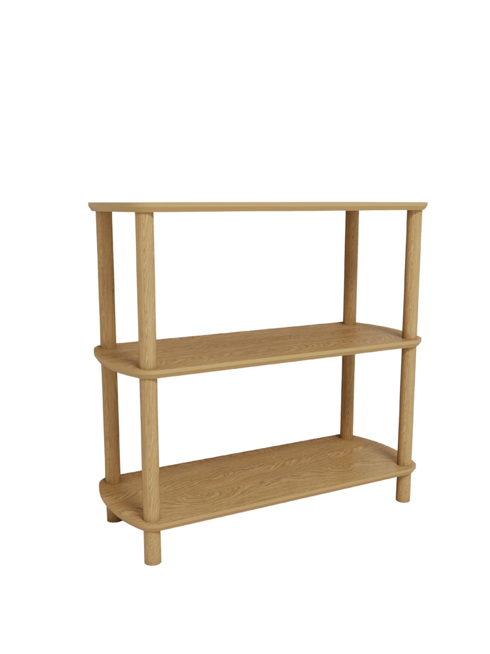 Corp biblioteca, Hanah Home, Rosa 3, 80x79x30 cm, Stejar - view 5