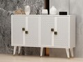 Consola, Odessa, Ahart, 120x80x30 cm, PAL, Alb/Auriu