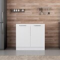 Dulap pentru bucatarie, Hanah Home, Minar, 90x87x58 cm, Alb