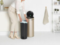 Cos de gunoi cu soft touch, Brabantia, Touch New Metallic, 30 L, 32x29.5x72 cm, otel, auriu