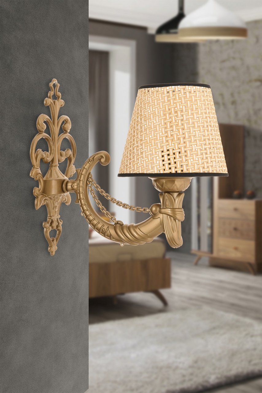 Aplica de perete, Opviq, 390FLH2344, Natural / Aur - view 3