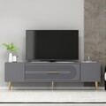 Comoda TV, Olivia, Dekol3, Antracit / Aur