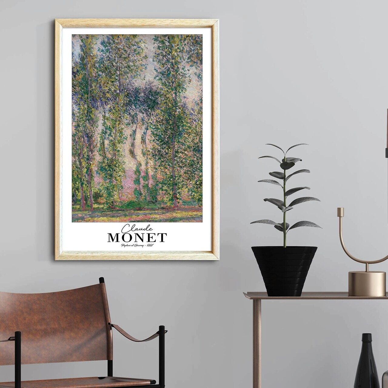 Tablou decorativ, 4262AHSMONET-023, Lemn masiv, Fundal: 100% MDF (Grosime: 2,7 mm), Multicolor - view 2