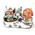 Decoratiune luminoasa Village with Whell, 34x19.5x19 cm, poliston, multicolor