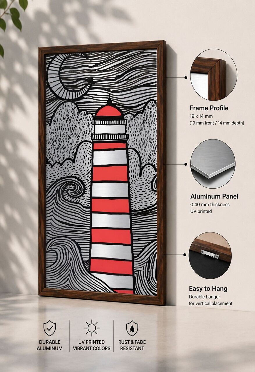 Tablou decorativ, Ahsalct-018, Cadru: 100% PVC (Grosime: 2 cm), Multicolor — imaginea 3