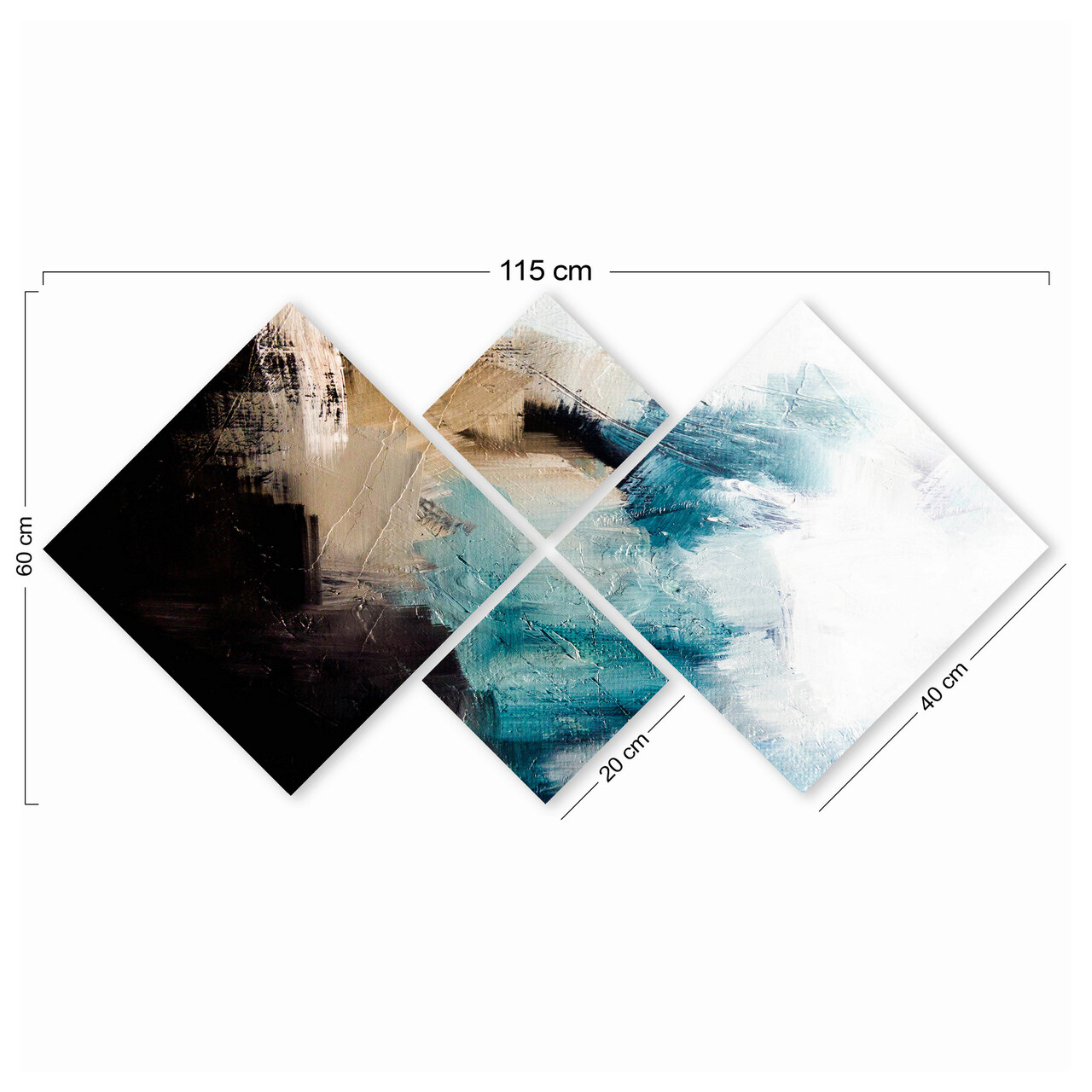 Set 4 tablouri decorative, 4MDF1540705037, MDF, Imprimat UV, Multicolor